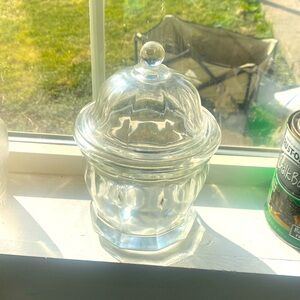 Paneled apothecary jar with lid